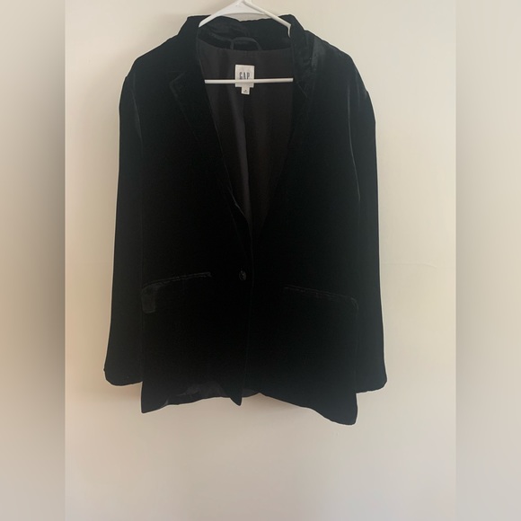 GAP Black Velvet Blazer - Picture 1 of 4